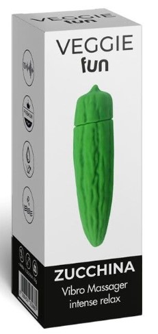 Vibrating veggie zucchina - massaggiatore vibrante a forma di zucchina 12 centimetri